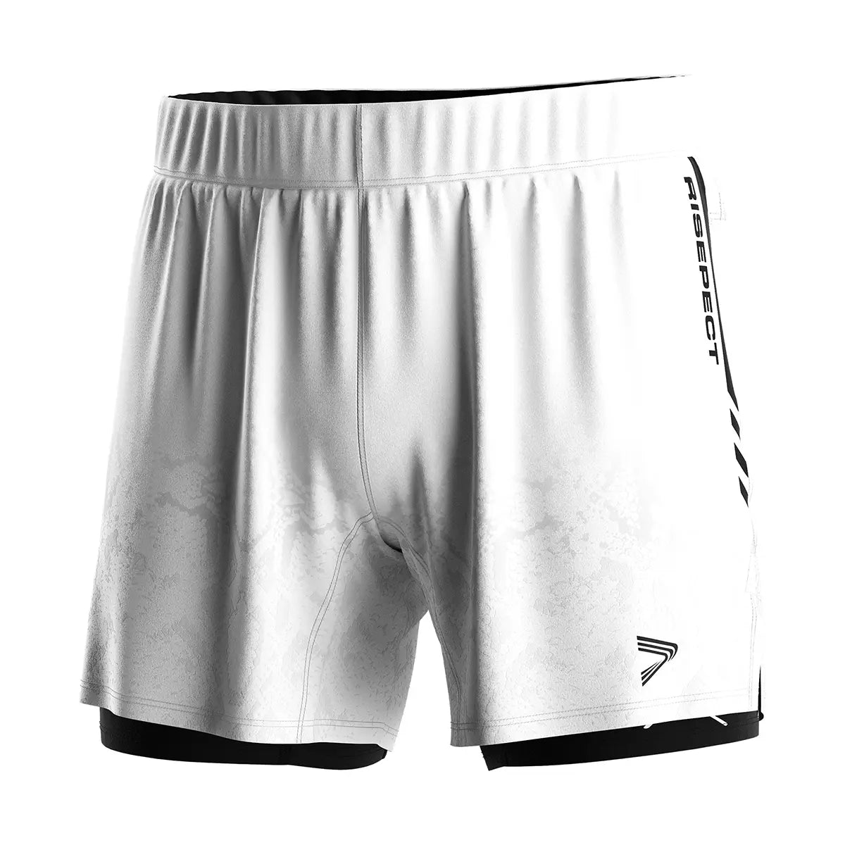 White Serpent Strike 2-in-1 MMA Fight Shorts W/ Compression Inner