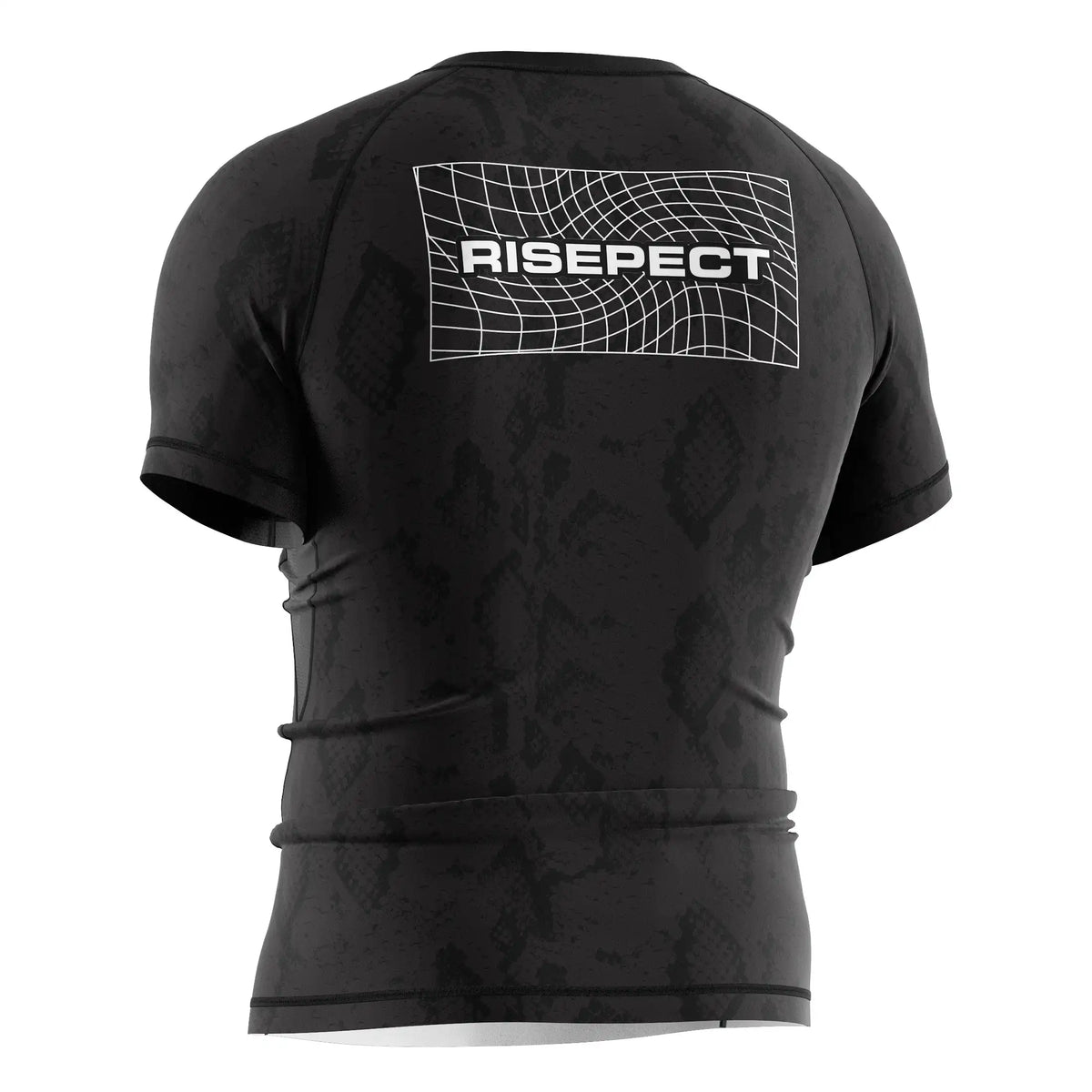 Pattern Rash Guard Short Sleeve Rash Guard 3.0 – Black Tone-on-Tone Pattern – RISEPECT
