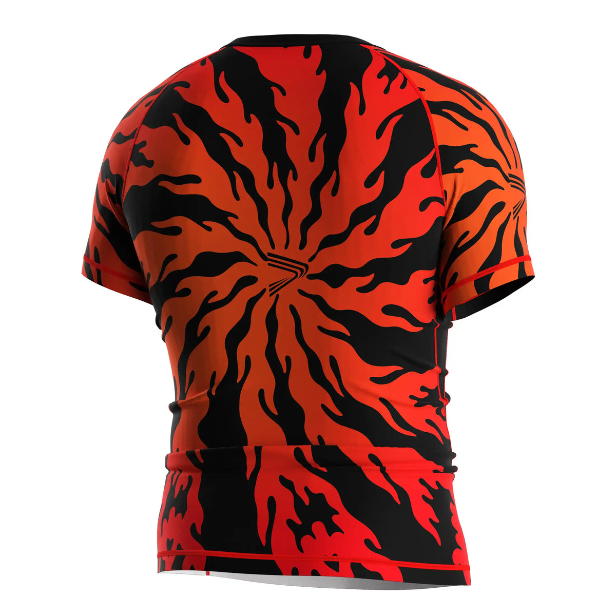 Short Sleeve Rash Guard 3.0 – Black with Blood Orange Tiger