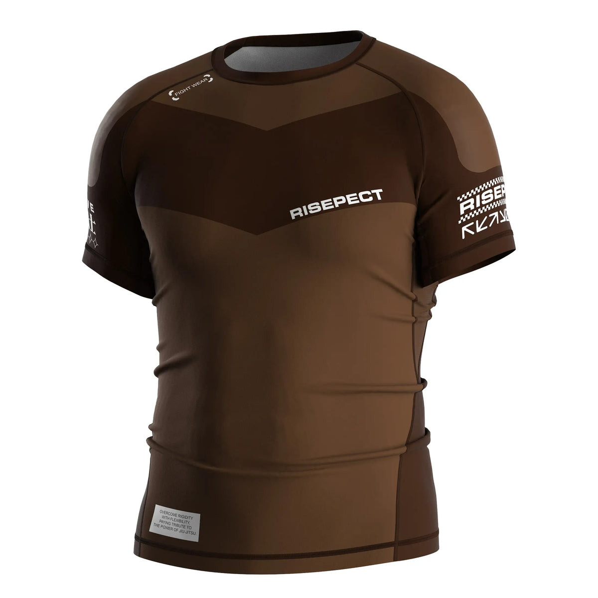 Short Sleeve Rash Guard 3.0 - Solid Chocolate Brown Front View