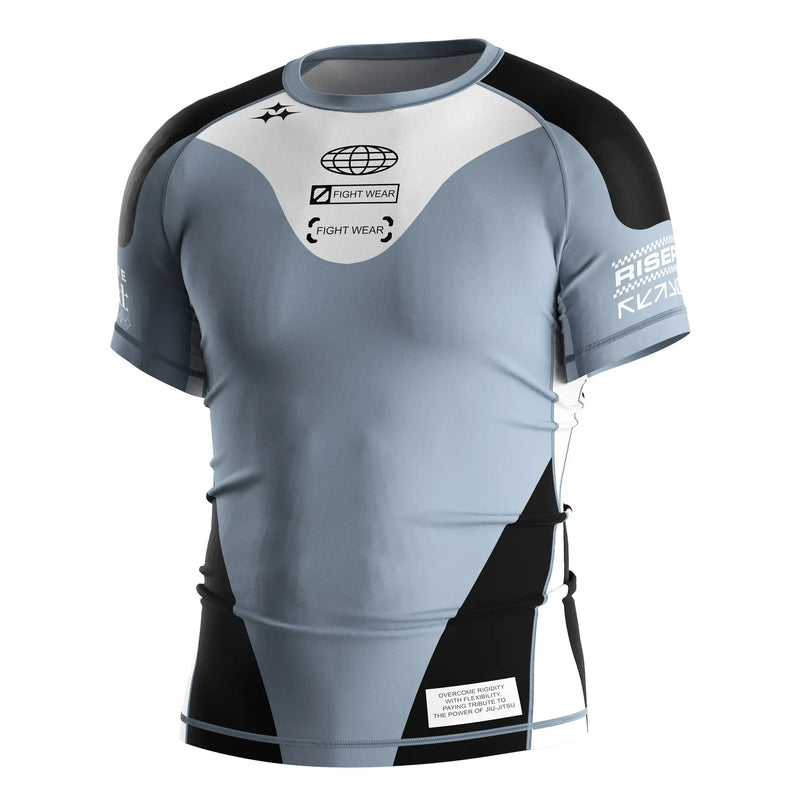 Short Sleeve Rash Guard 3.0 – Light Blue & Black Panel