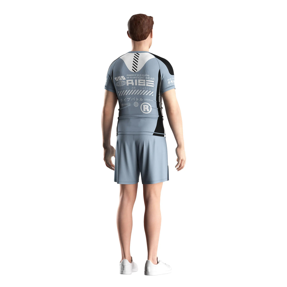 Short Sleeve Rash Guard 3.0 – Light Blue & Black Panel