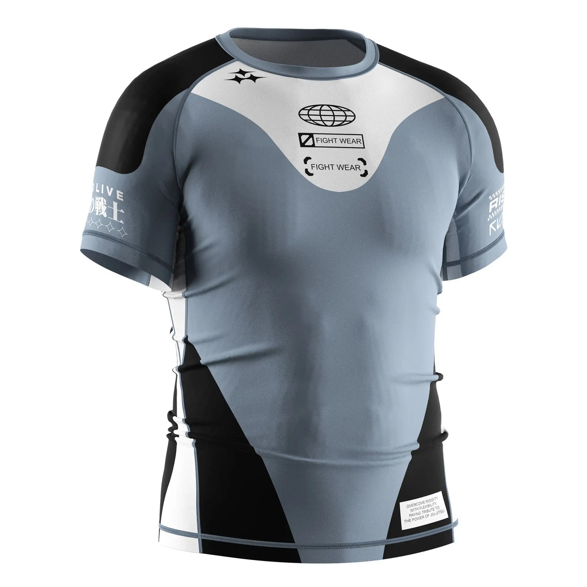 Short Sleeve Rash Guard 3.0 – Light Blue & Black Panel