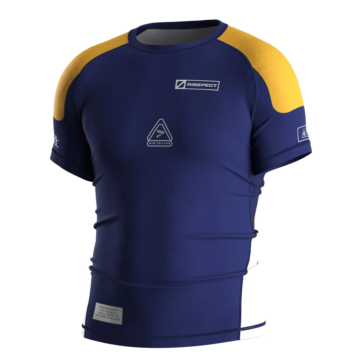 Short Sleeve Rash Guard 3.0 – Navy with Yellow Patch