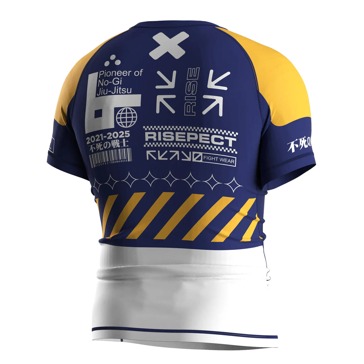 Short Sleeve Rash Guard 3.0 – Navy with Yellow Patch