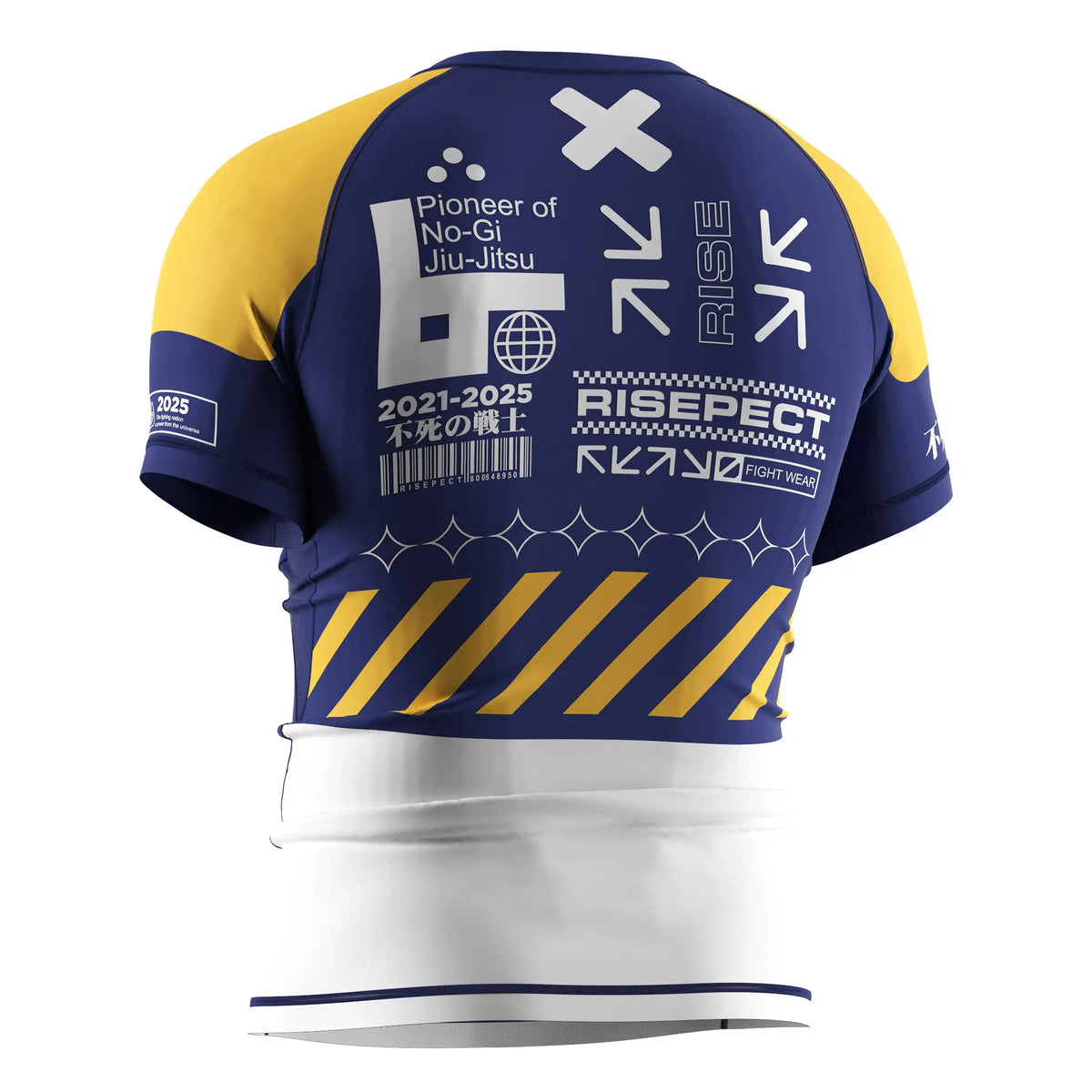 Short Sleeve Rash Guard 3.0 – Navy with Yellow Patch