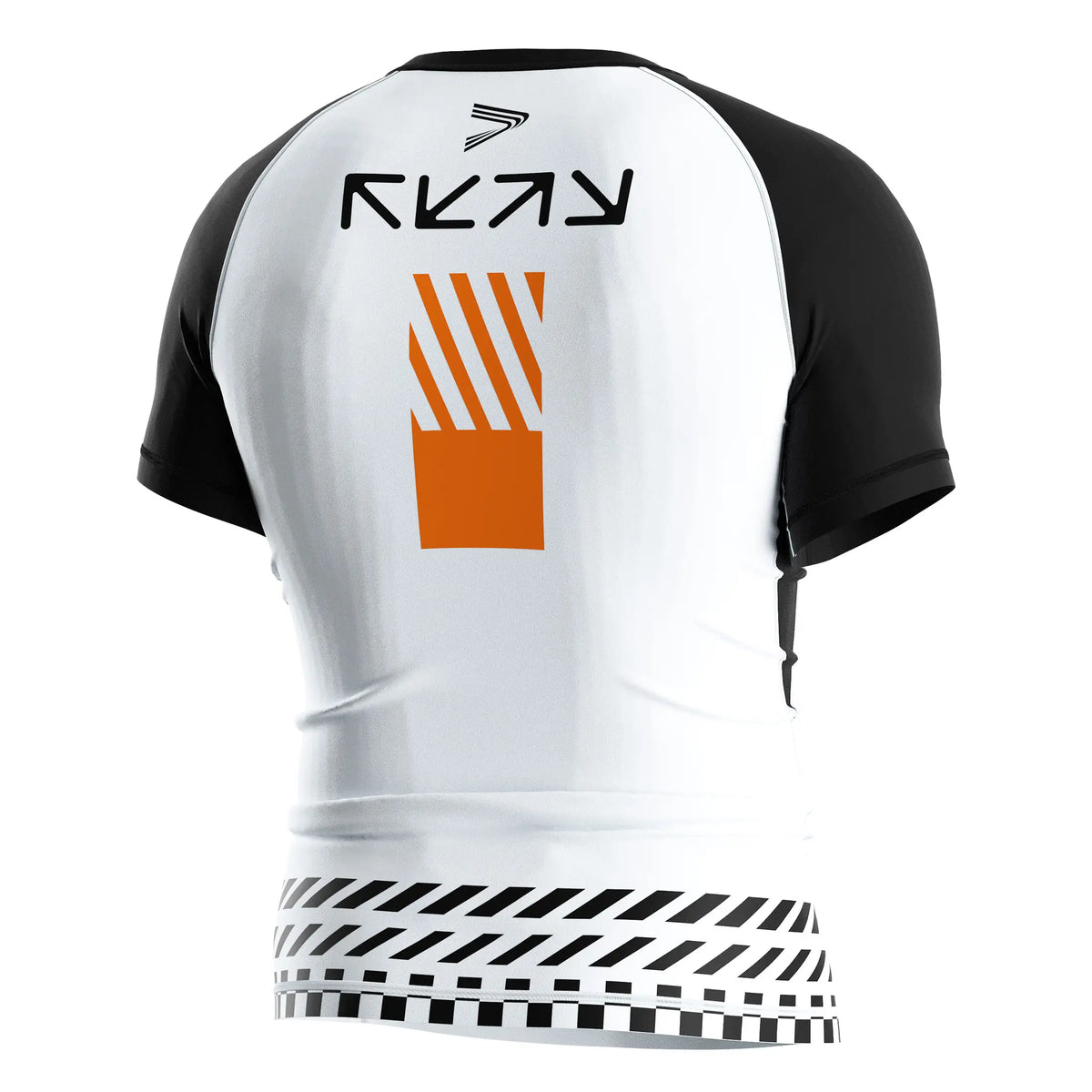 Short Sleeve Rash Guard 3.0 – White & Black Rise Orange
