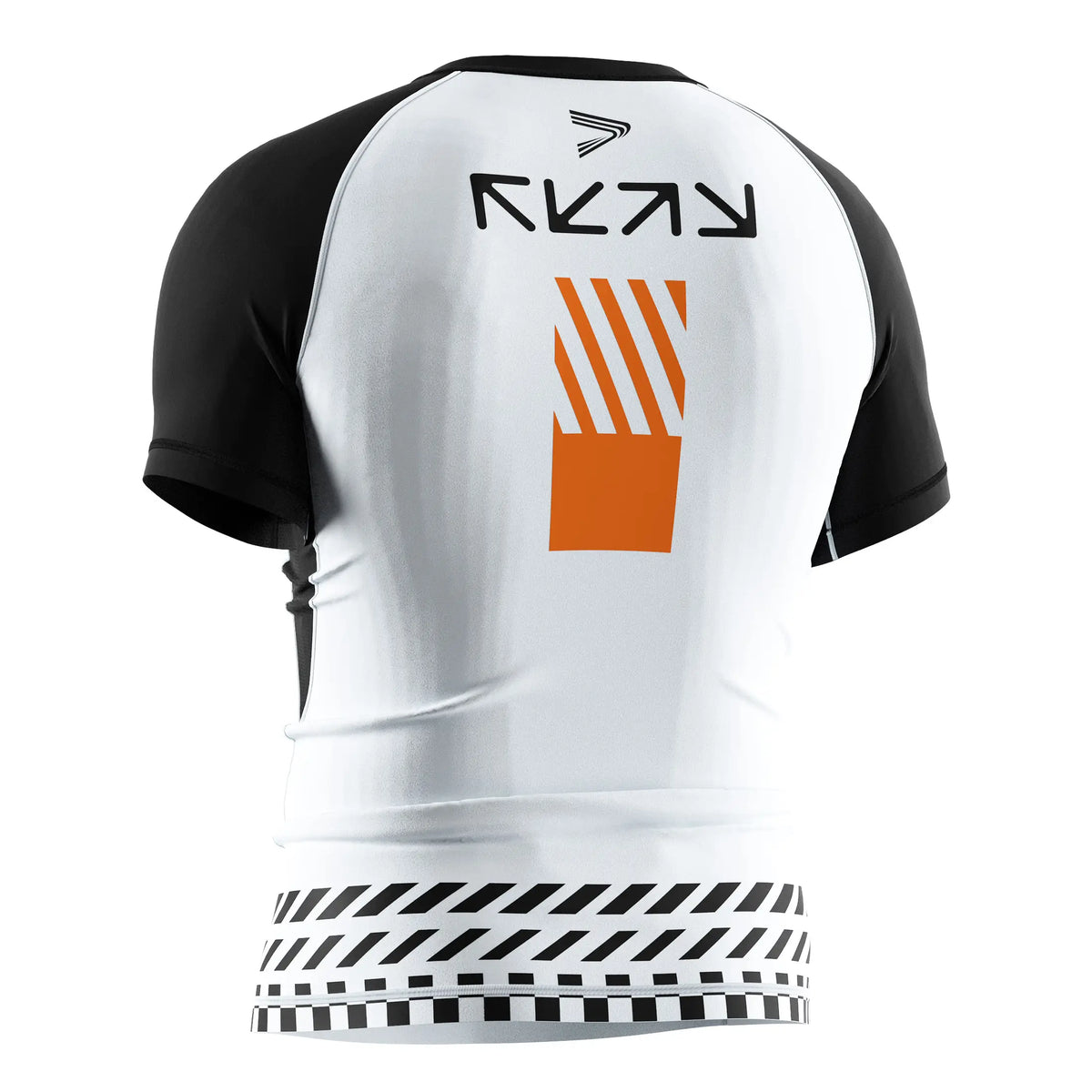 Short Sleeve Rash Guard 3.0 – White & Black Rise Orange
