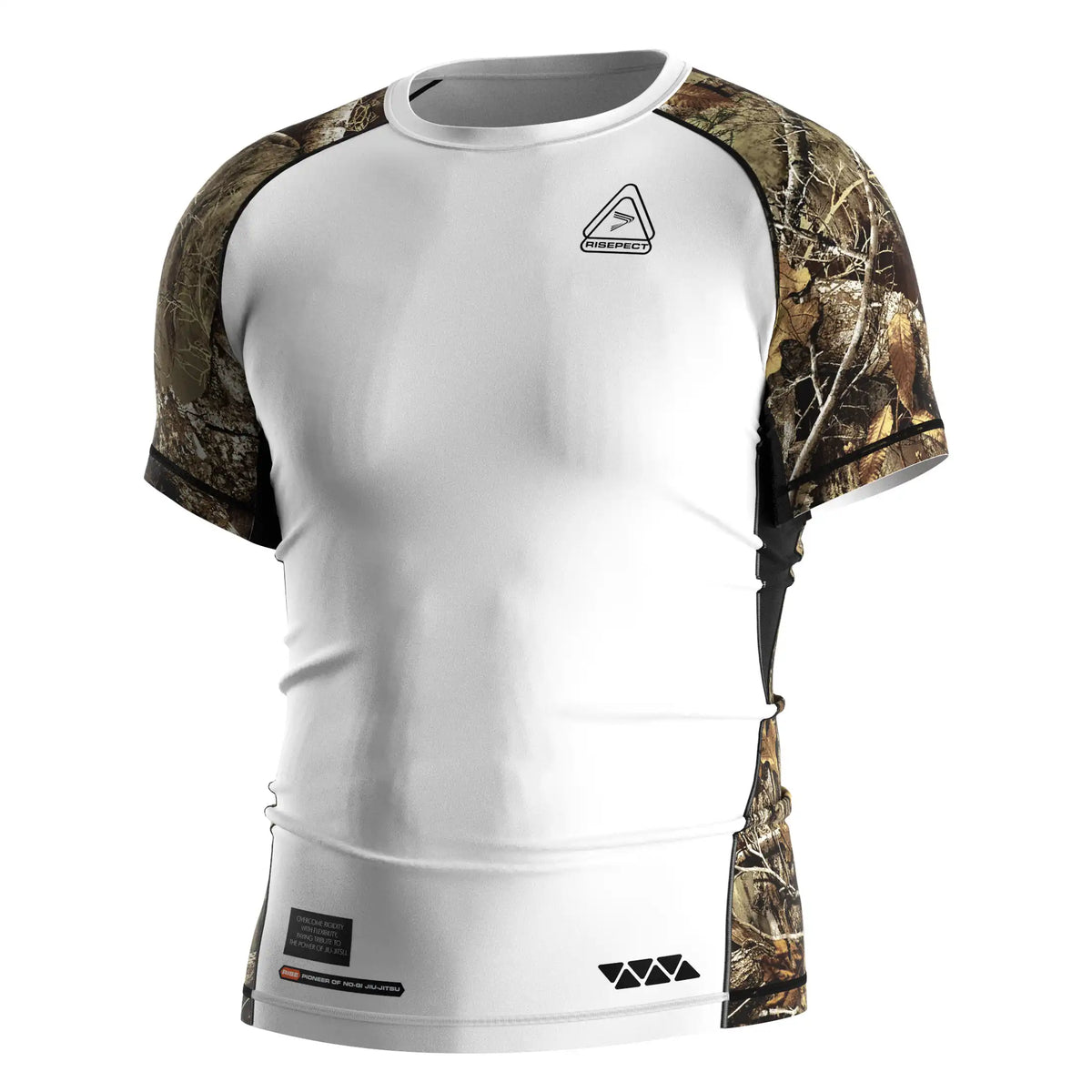 Short Sleeve Rash Guard 3.0 – White with Forest Camo