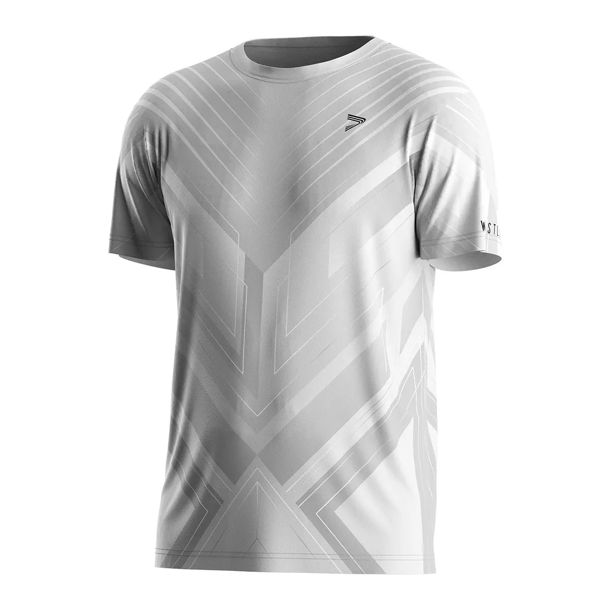 The Left Front View of White Line of Impact Wrestling Tshirt