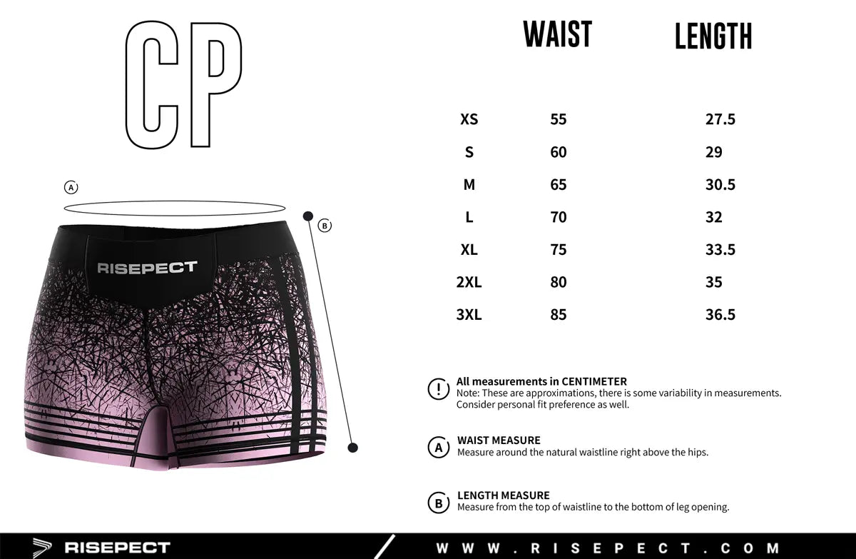 Female Model in Chaos Fade Women's Vale Tudo Shorts 2.0