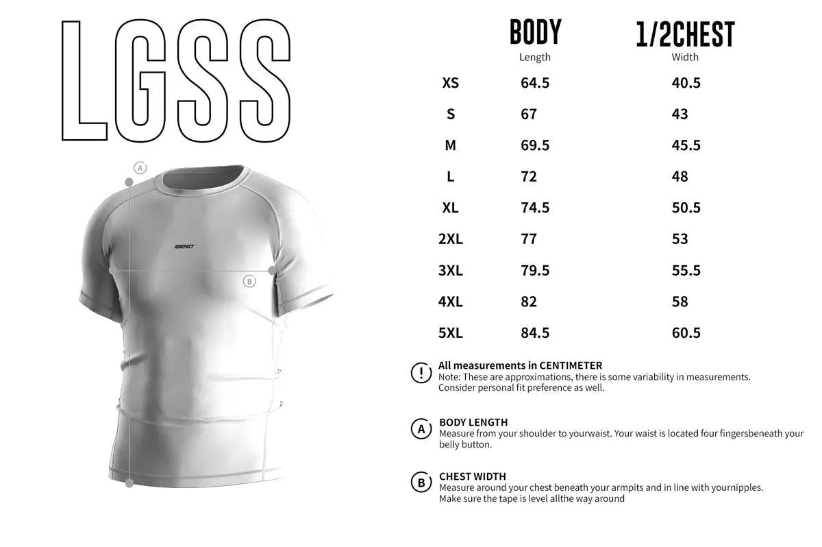 Adult Sizes Chart of Rash Guard 3.0 "Thorn Sigil" White Men Gothic Clothing Short Sleeve