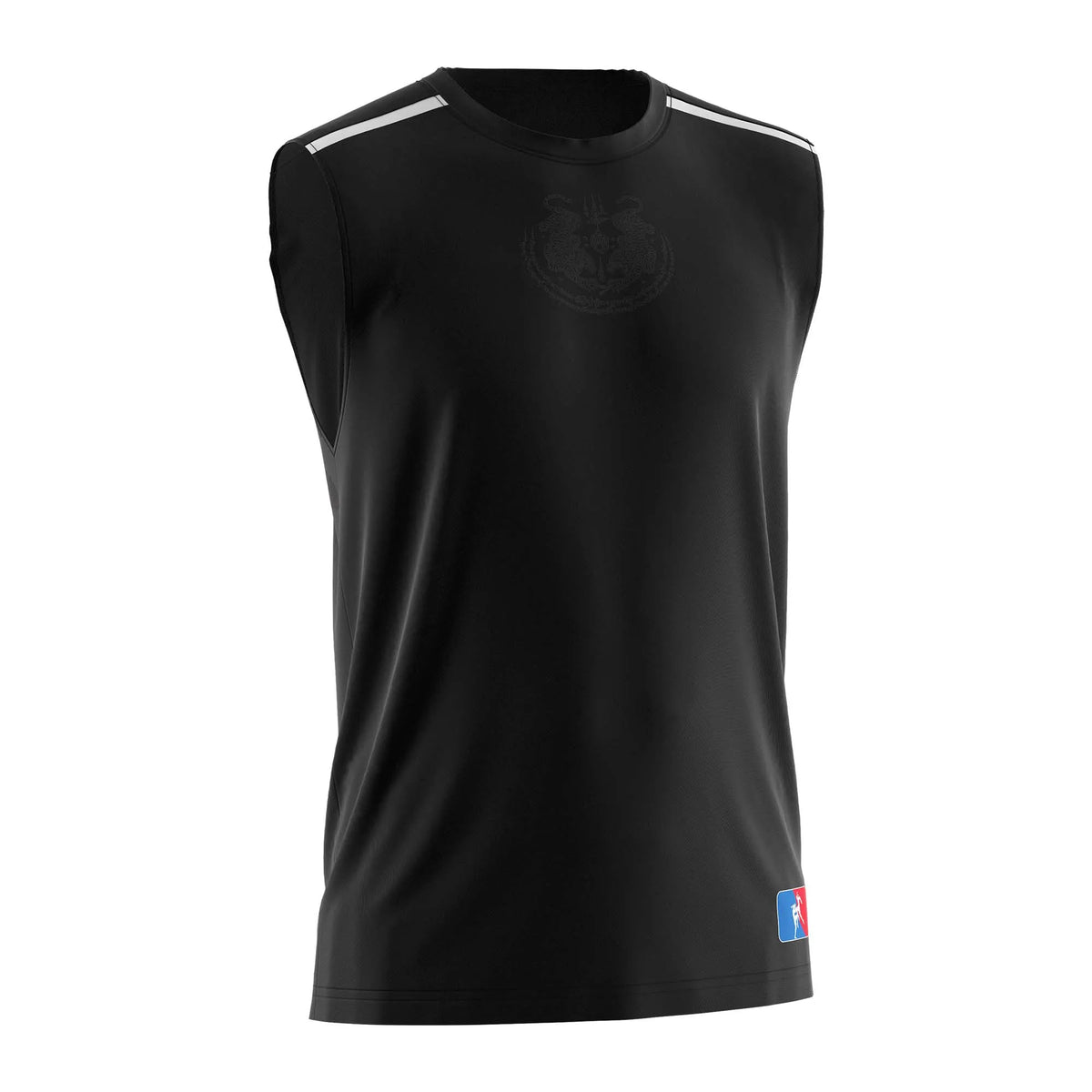 Solid Black Minimal Muay Thai Sleeveless Shirt