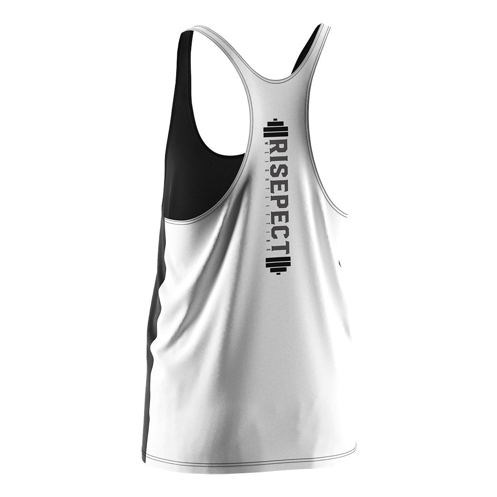 Black Solid Color Mens Stringers Workout Vest Gym Training - left back