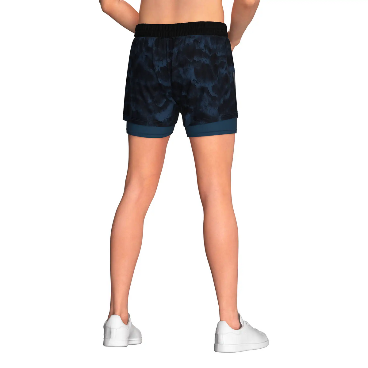 Tie Dye Blue 2in1 BJJ Hybrid Shorts Men