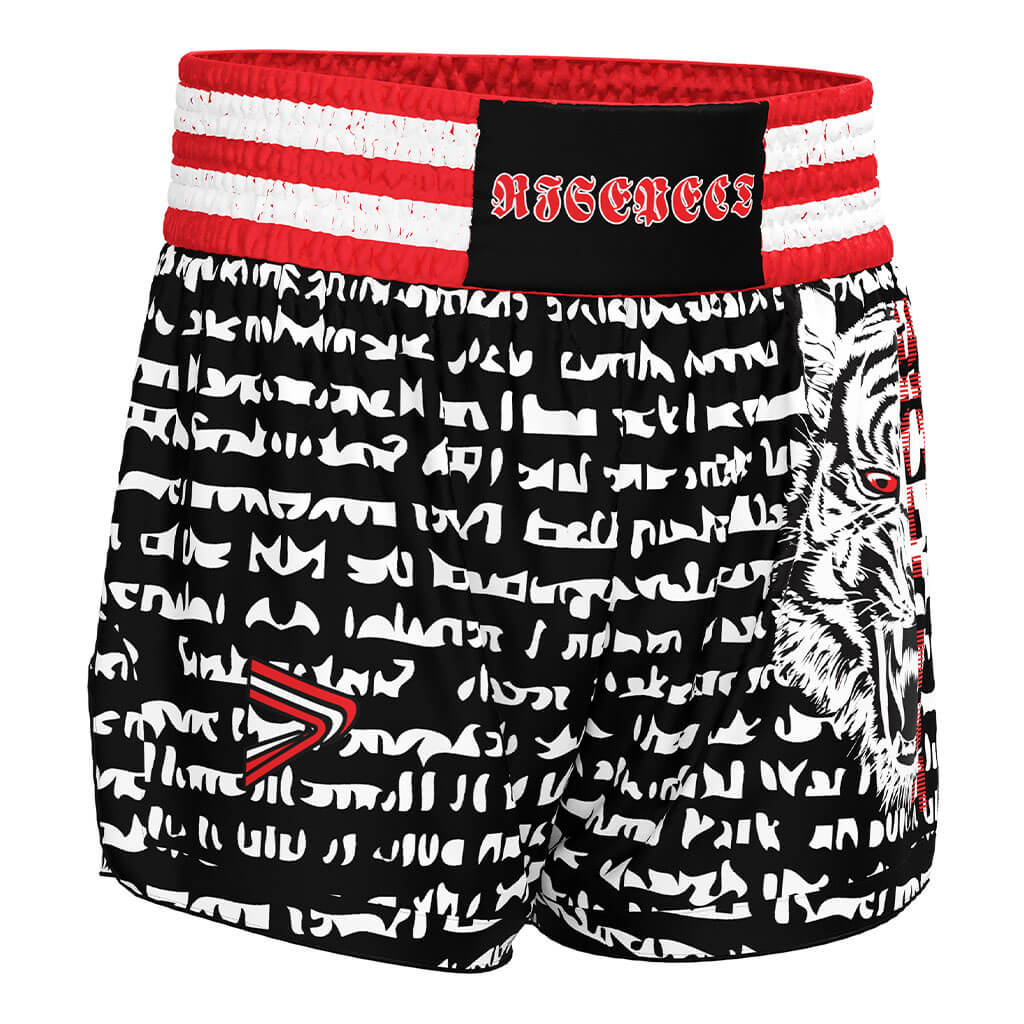 Tiger Stripes Muay Thai Shorts Retro Kickboxing Gear