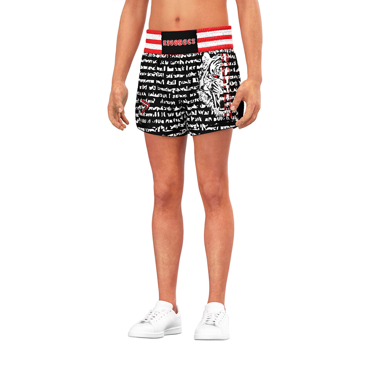Tiger Stripes Muay Thai Shorts Retro Kickboxing Gear