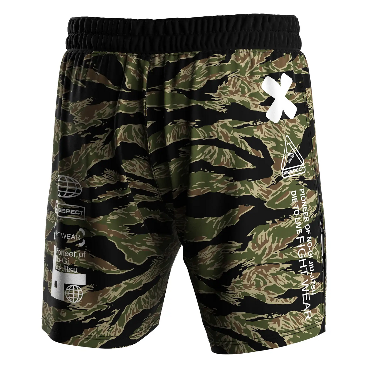 Tigerstripe Camo High Slit MMA BJJ Training Shorts W/ White Lining