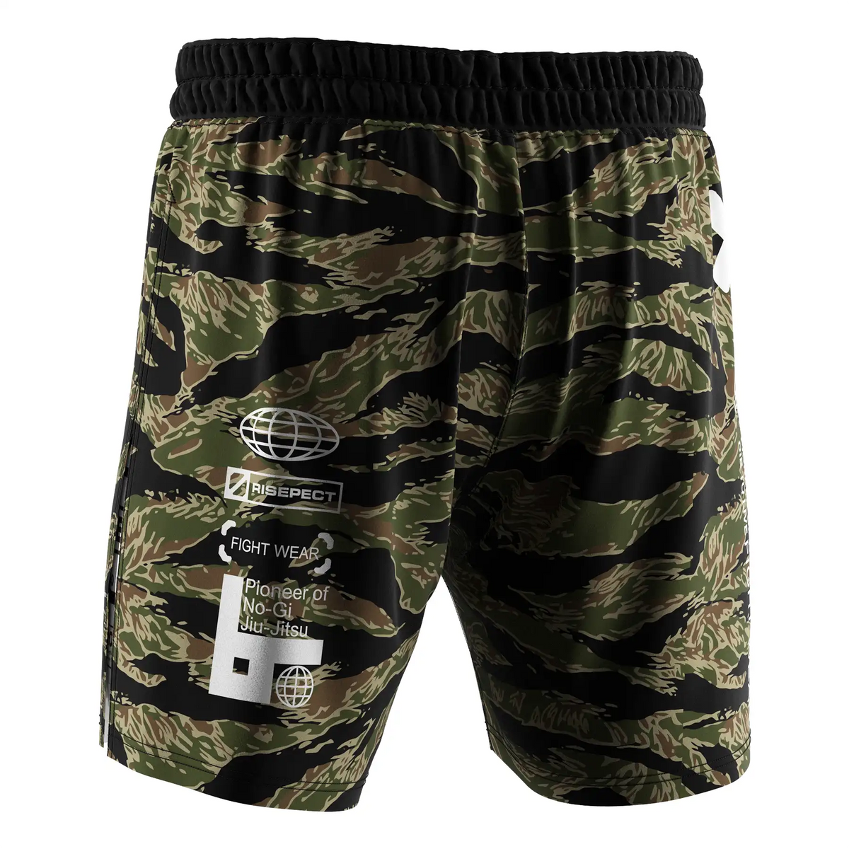 Tigerstripe Camo High Slit MMA BJJ Training Shorts W/ White Lining