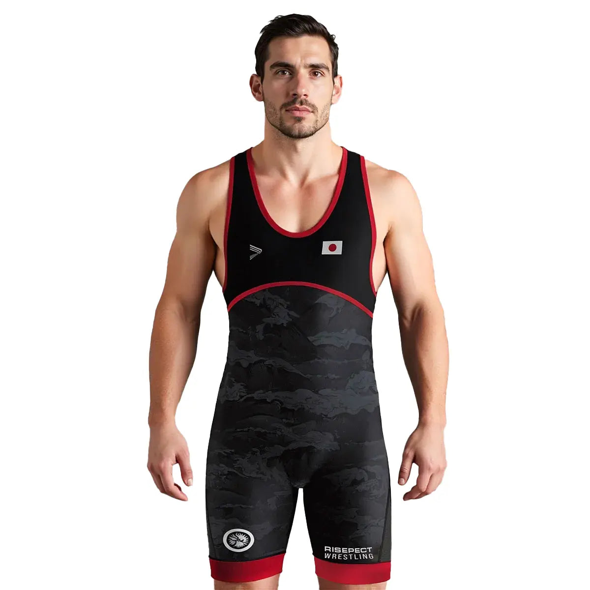 Men's Tokyo Black Surge Japan Wave Wrestling Singlet 3.0