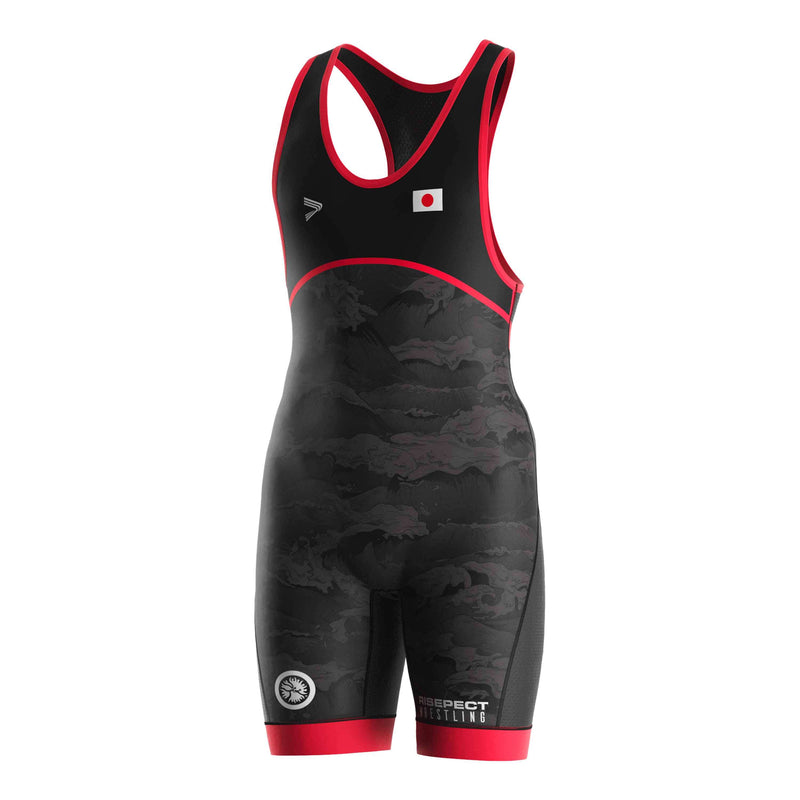 Tokyo Black Surge Japan Wave Wrestling Singlet 3.0 - left front