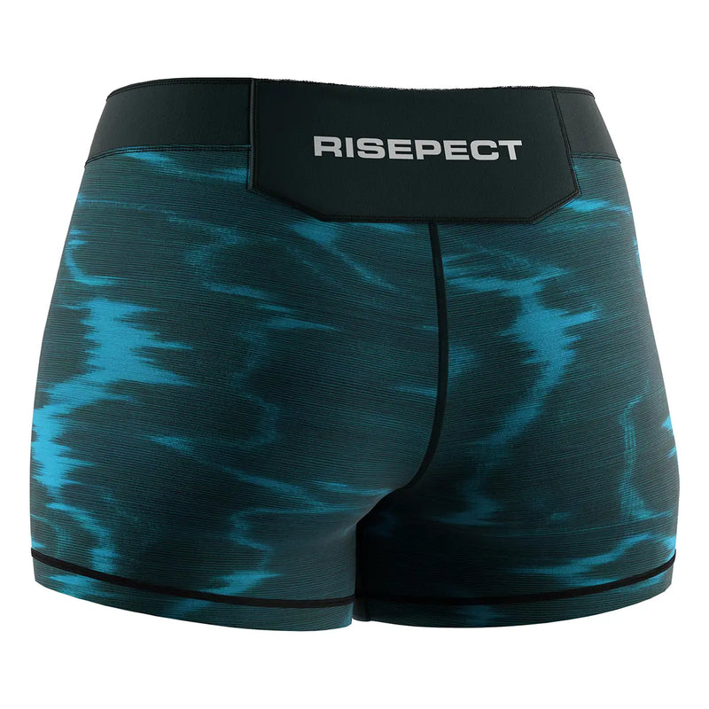 The Left Back View of Undercurrent Women's Vale Tudo Shorts 2.0