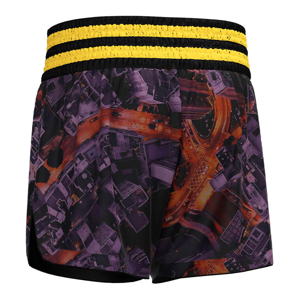 Urban Print Muay Thai Shorts High Cut for Free Movement