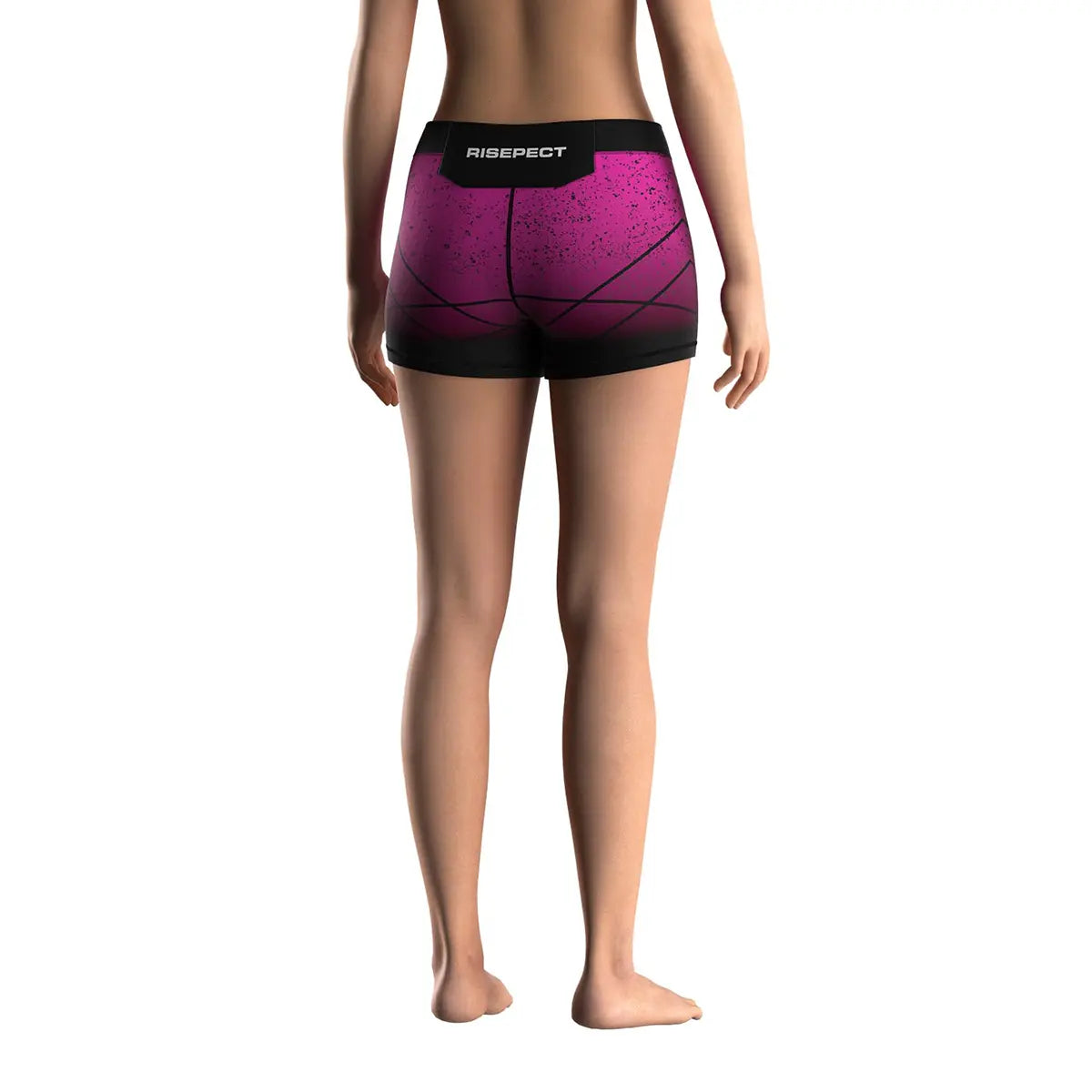 Female Model in Velocity Scale Women's Vale Tudo Shorts 2.0 Back View