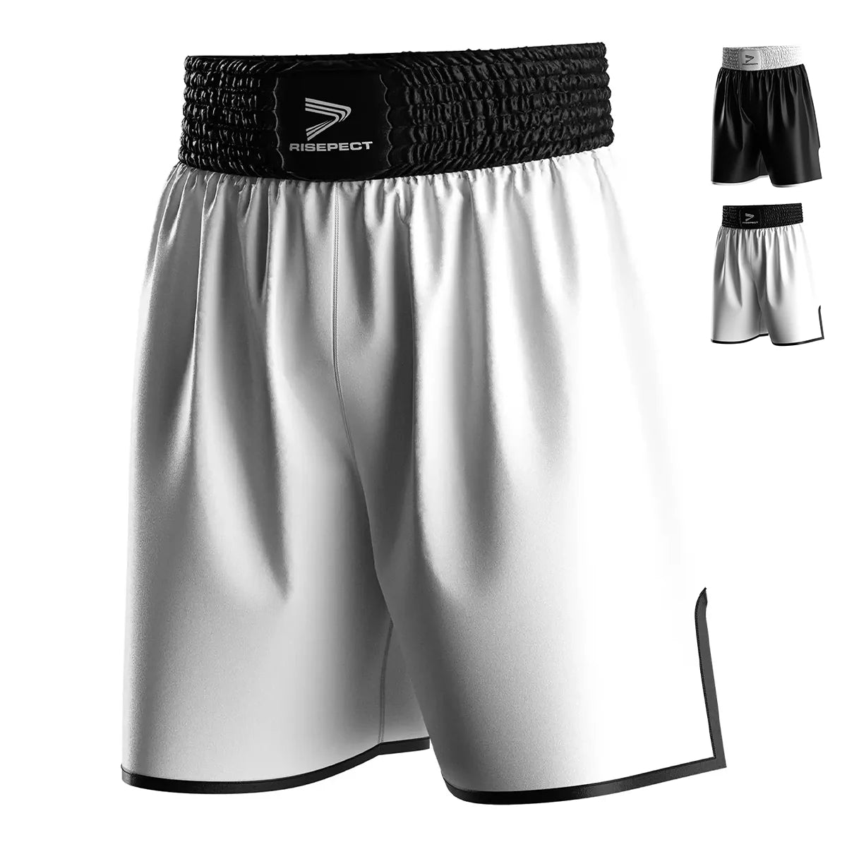 White & Black Boxing Shorts