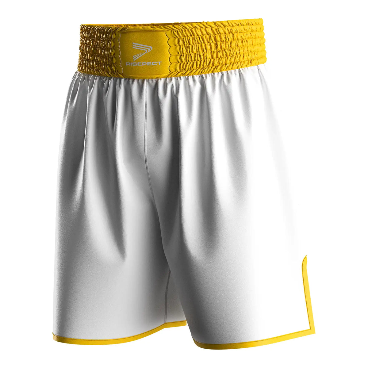 White & Gold Boxing Shorts