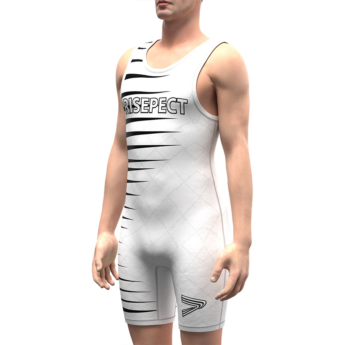 White Wrestling Singlet With Barbed Wire 1.0