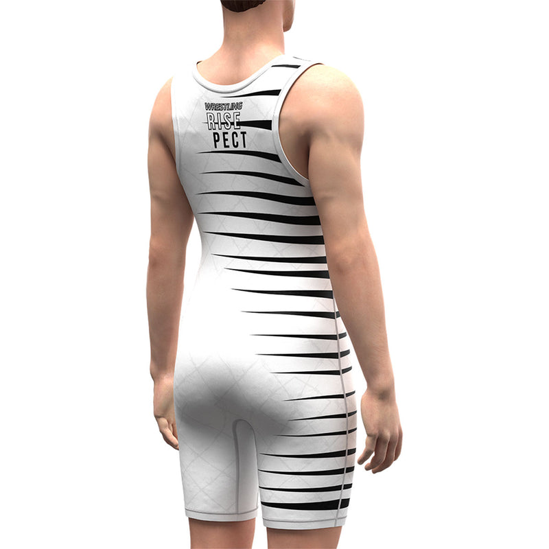 White Wrestling Singlet With Barbed Wire 1.0