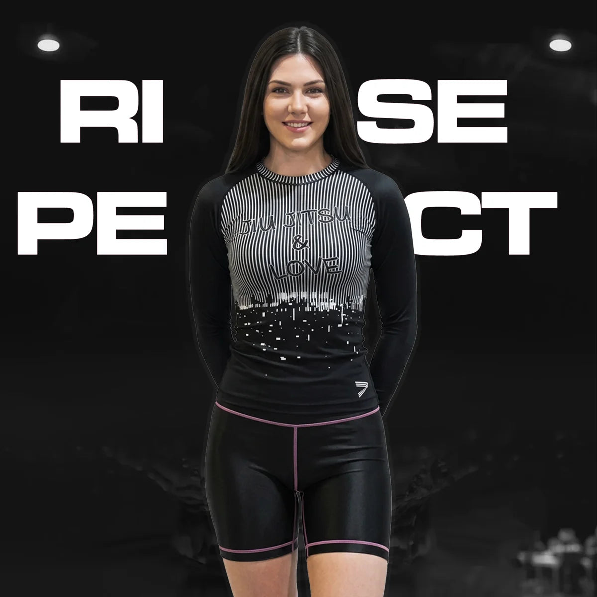 Women's long sleeve rash guard and Vale Tudo shorts 2.0 set -menu-image