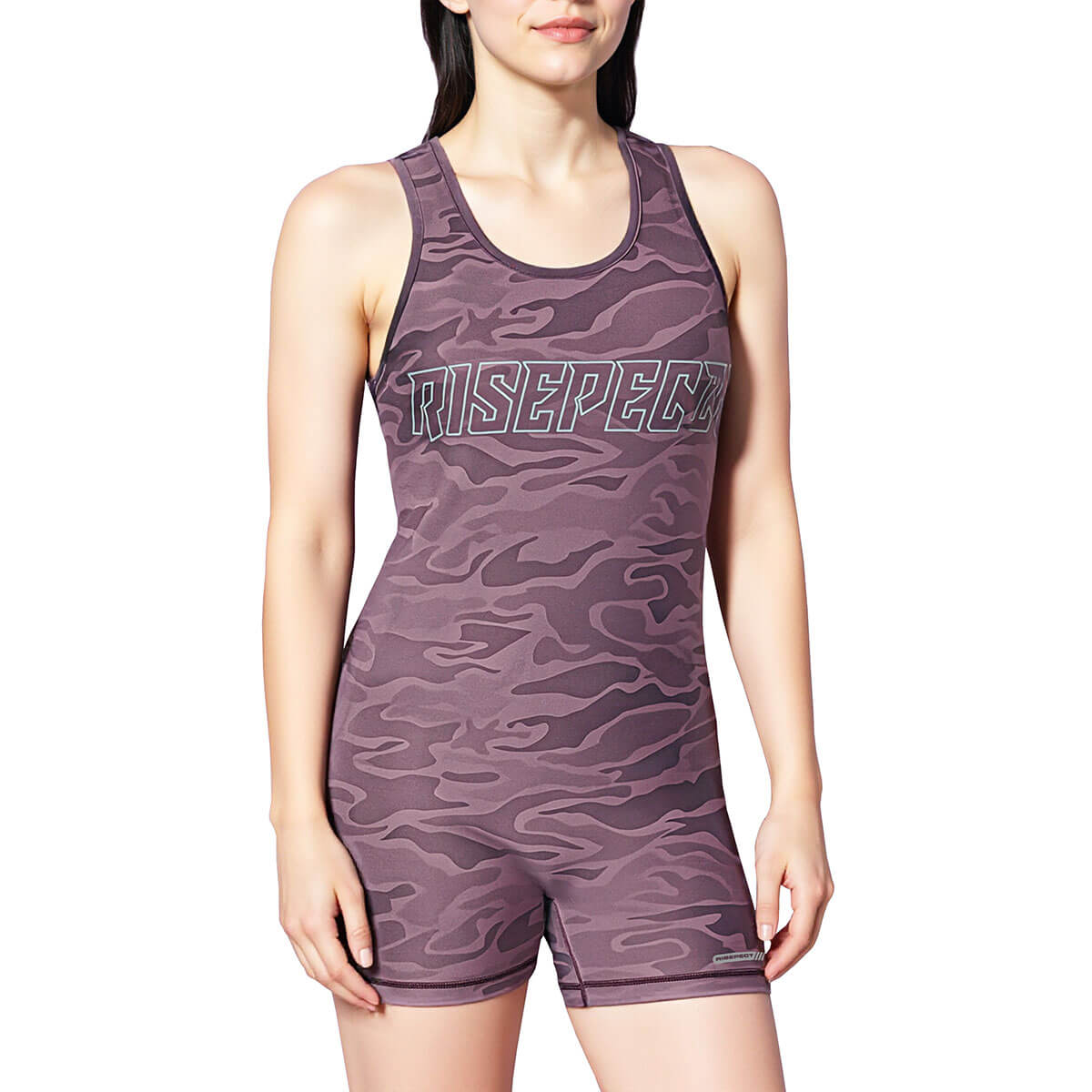 Women's Red Camoflage Fitness Bodysuit