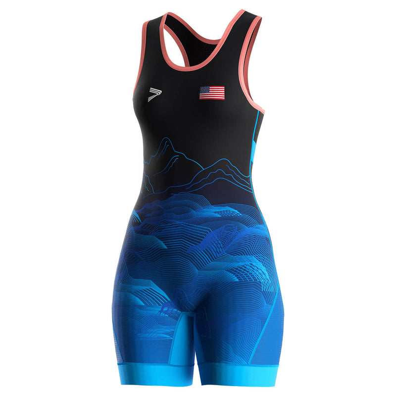 Women's Wrestling Singlet – Mountain & Wave Landscape Design