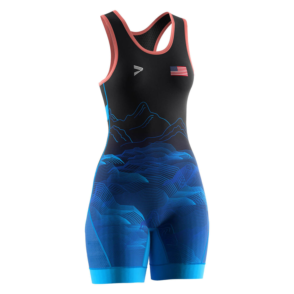 Women's Wrestling Singlet – Mountain & Wave Landscape Design