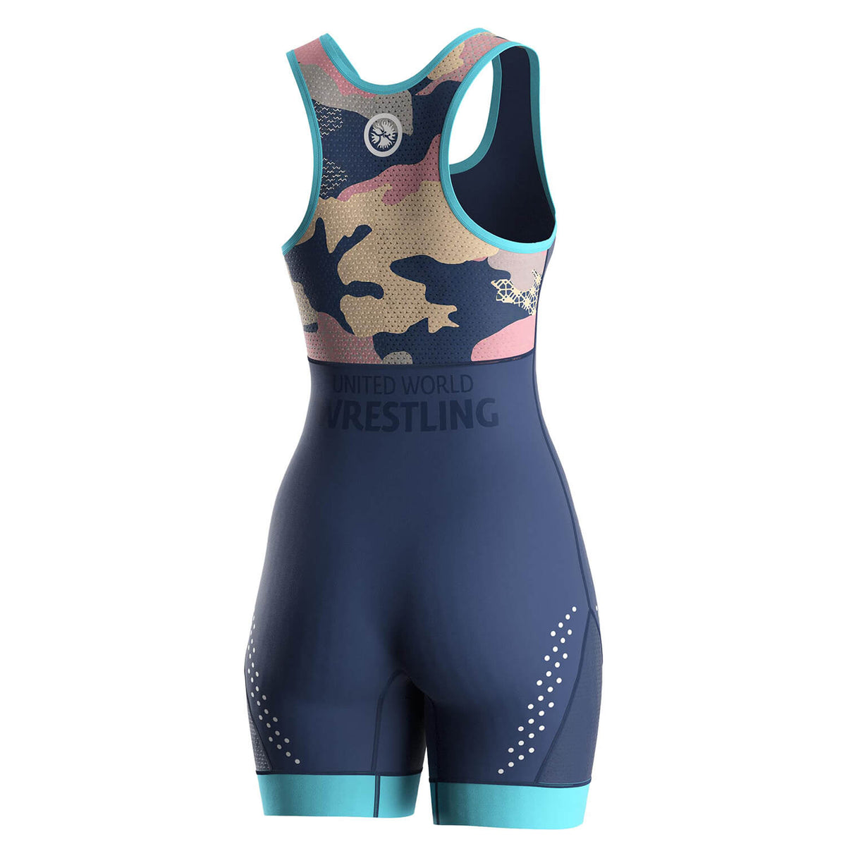 Women's Wrestling Singlet – Navy with Camouflage Accents