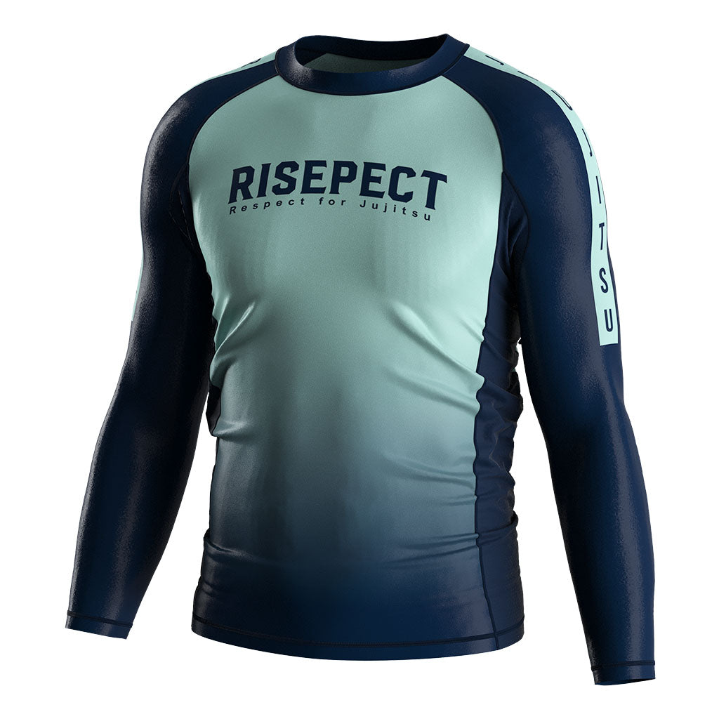 Silent Warrior Gradient Stitching Jiu Jitsu Rash Guard-Blue – RISEPECT