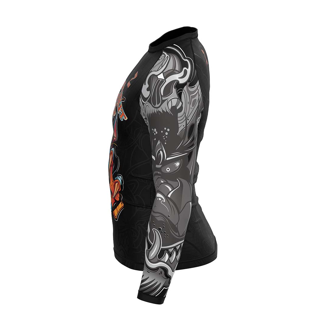 Motorcycle Rash Guard Pattern Dragon Head Pattern Long Sleeve Rash Guard – RISEPECT